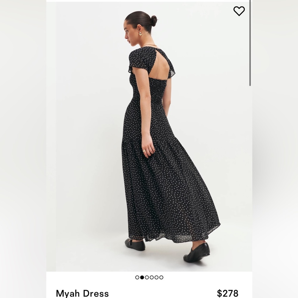 Reformation polka dot dress maxi summer